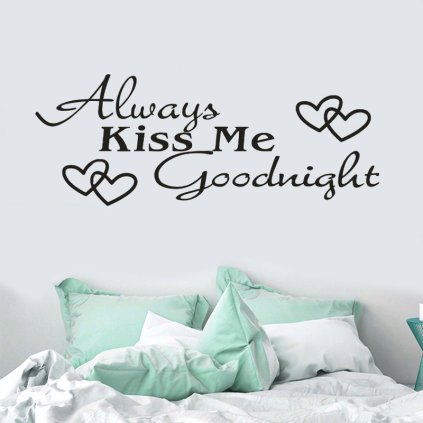 0038525 samolepka na zed always kiss me goodnight