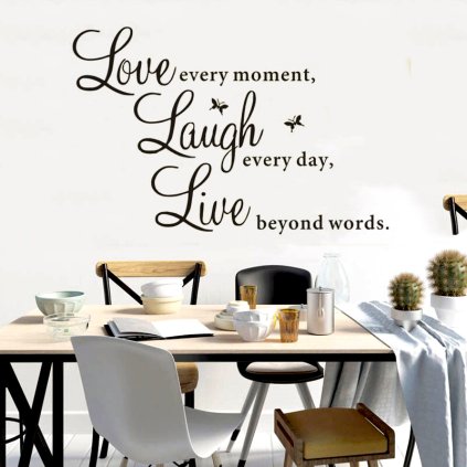 0038509 samolepka na zed live every moment