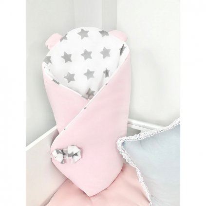 big becik rozek bear velvet stars pink pastel