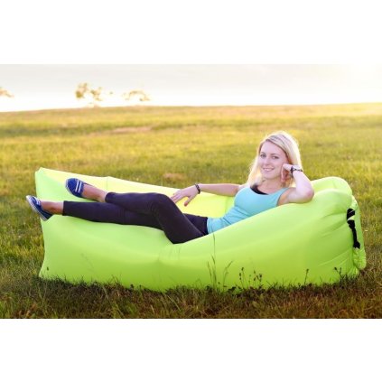 0003100 nafukovaci vak lazy bag dvouvrstvy zeleny