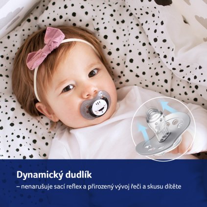 LOVI Dudlík silikonový dynamický SALT&PEPPER 3-6m 2ks