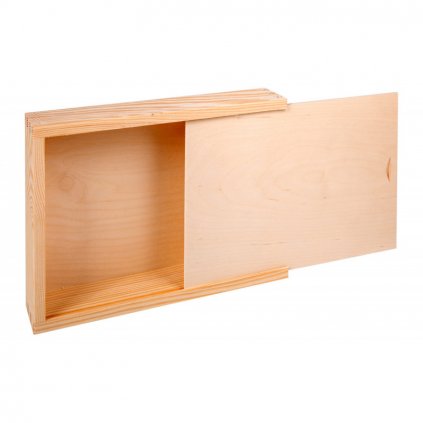 Dřevěná krabička na fotografie - 24,5x18x5,3 cm, Přírodní
