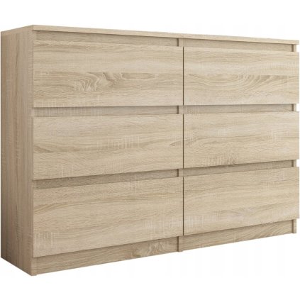 KOMODA 140 CM SONOMA SZAFKA 6 SZUFLAD PRODUCENT PL