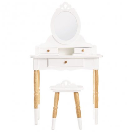 TV607 vanity pamper table and stool front on white