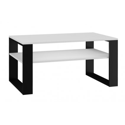 Konferenční stolek MODERN 1P - Bílá / Černá