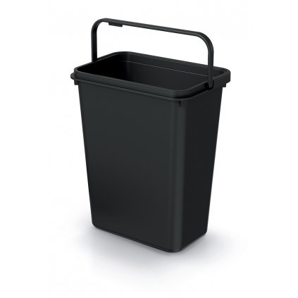 Odpadkový koš SYSTEMA BASIC recyklovaný černý, objem 10l
