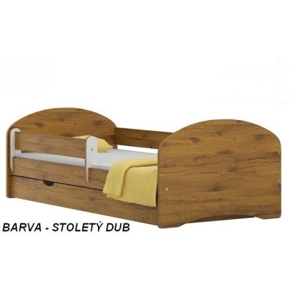 Postel Nela N20 140/70 cm + matrace + šuplík stoletý dub