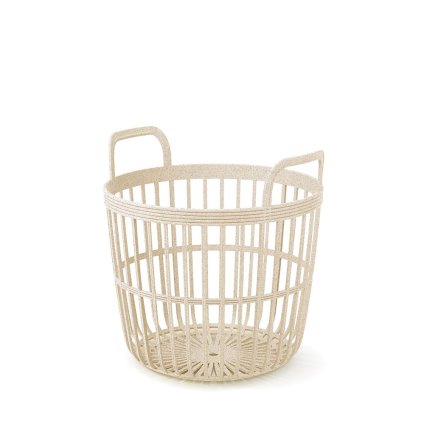 Koš s uchy ZOE BASKET ECO WOOD krémový 41,9cm