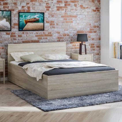 Postel STELA 120x200 cm, Dub sonoma