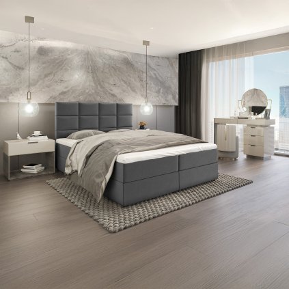 Kontinentální čalouněná postel MERCURY (120x200 cm)