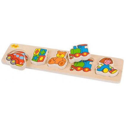 Dřevěné vkládací puzzle hračky