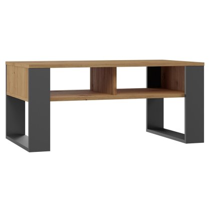 Konferenční stolek 2P Dub Artisan/Antracit, 90 cm