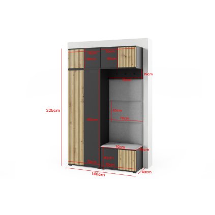 Zestaw nr 3 wymiary Set no 3 size