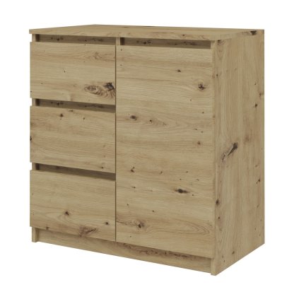 KOMODA 1 dveře 3 zásuvky 80cm, ARTISAN