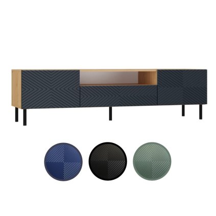 Skříňka čtverec RTV KAMA 160 cm, artisan / granát