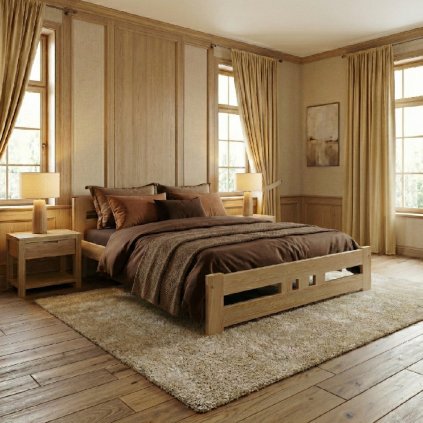 Postel z Masivu AURELIO, 140x200 cm