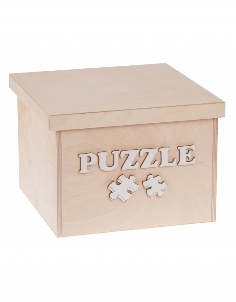 FK Dřevěný box na hračky - Puzzle velký