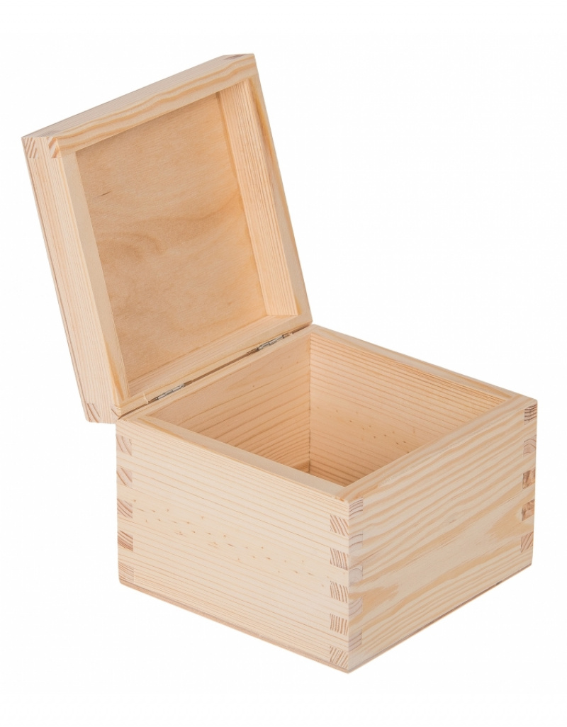 FK Dřevěná krabička - 16x16x13 cm, Přírodní