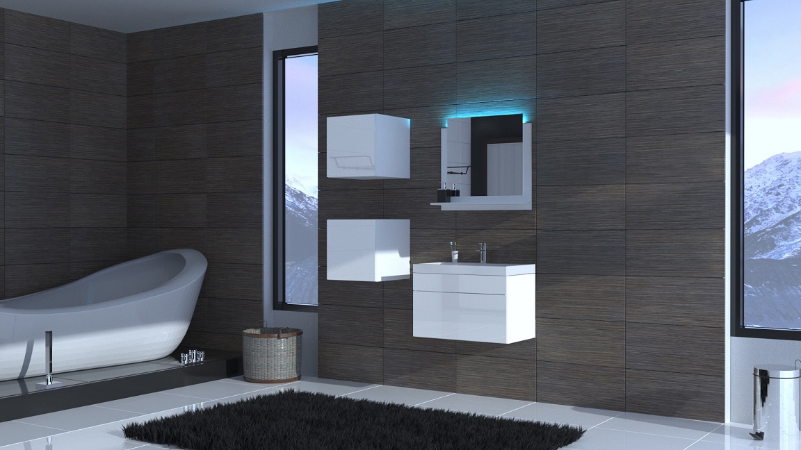 Ral Koupelnová stěna ALI 63 - Bílý lesk