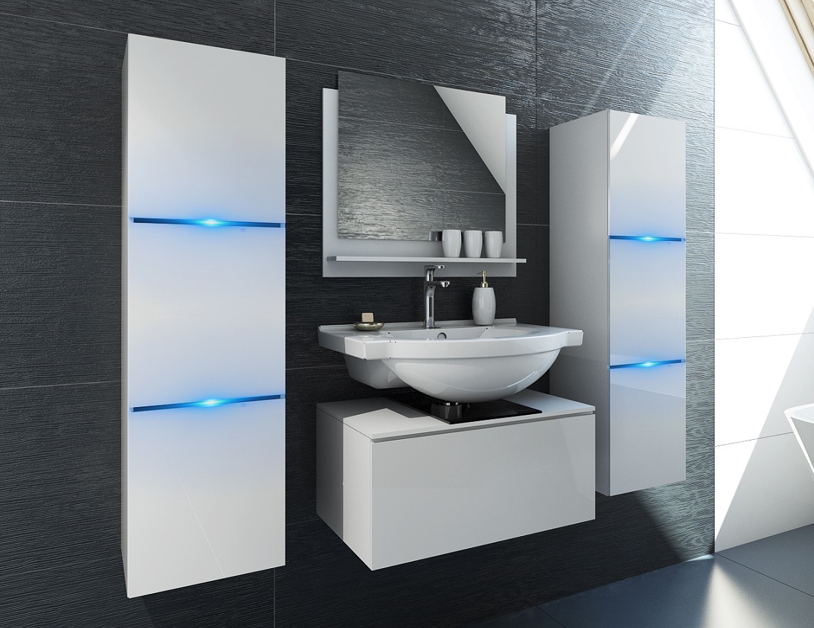 Ral Koupelnová stěna NELA 3 - Bílý lesk