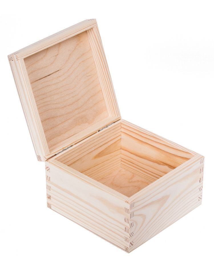 FK Dřevěná krabička - 16x16x10 cm, Přírodní
