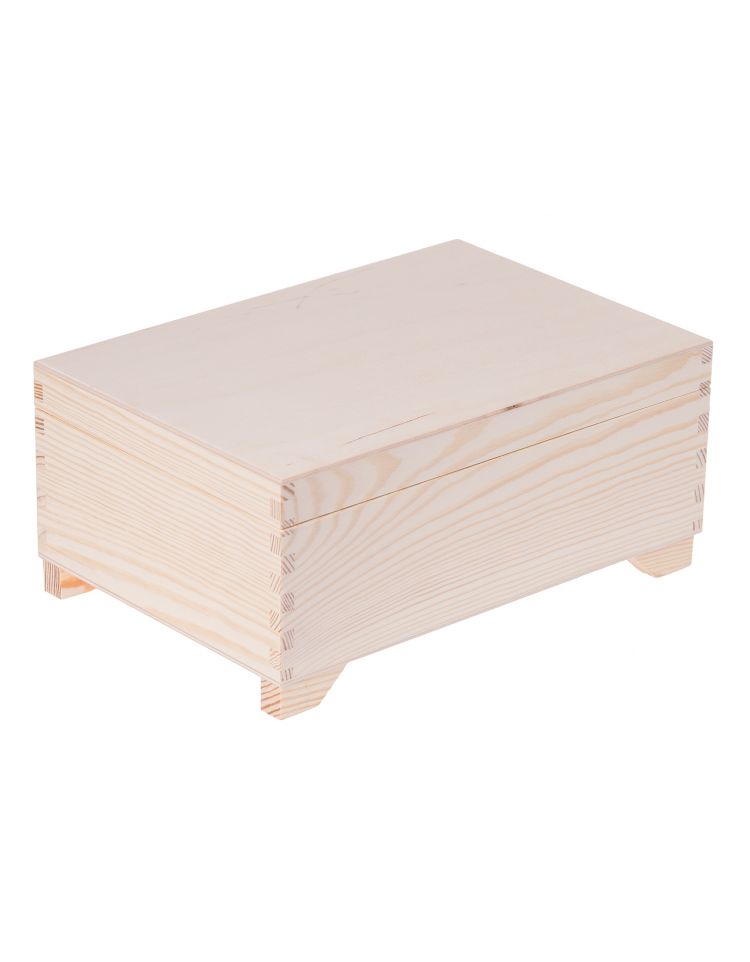 FK Dřevěná krabička/šperkovnice - 30x20x13 cm, Přírodní