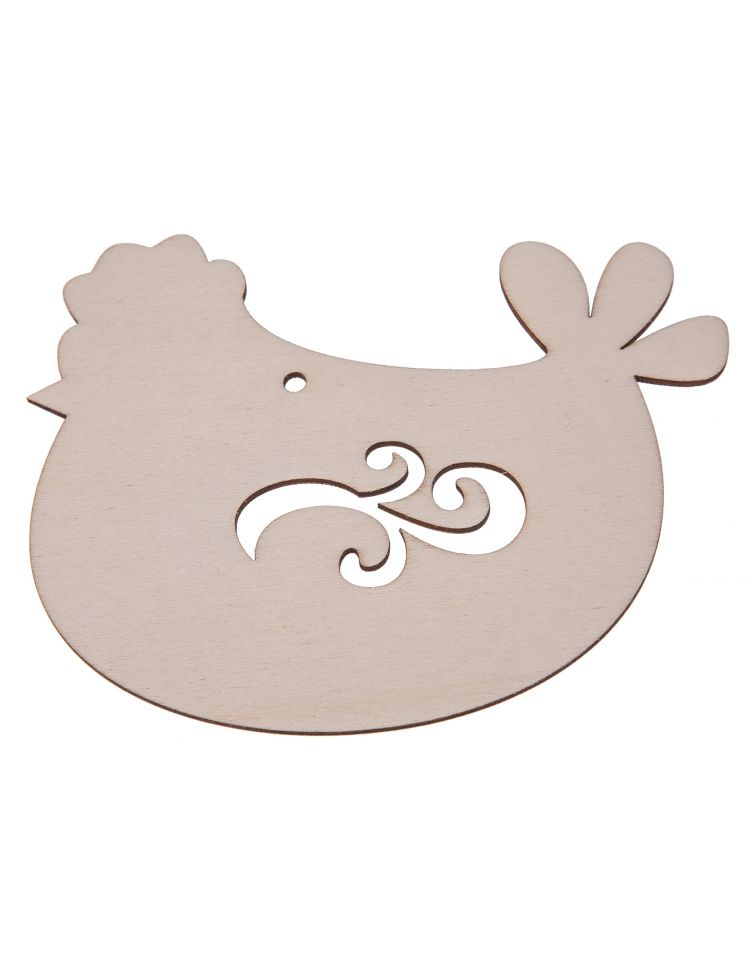 FK Dřevěná ozdoba (kuře) - 14x10 cm