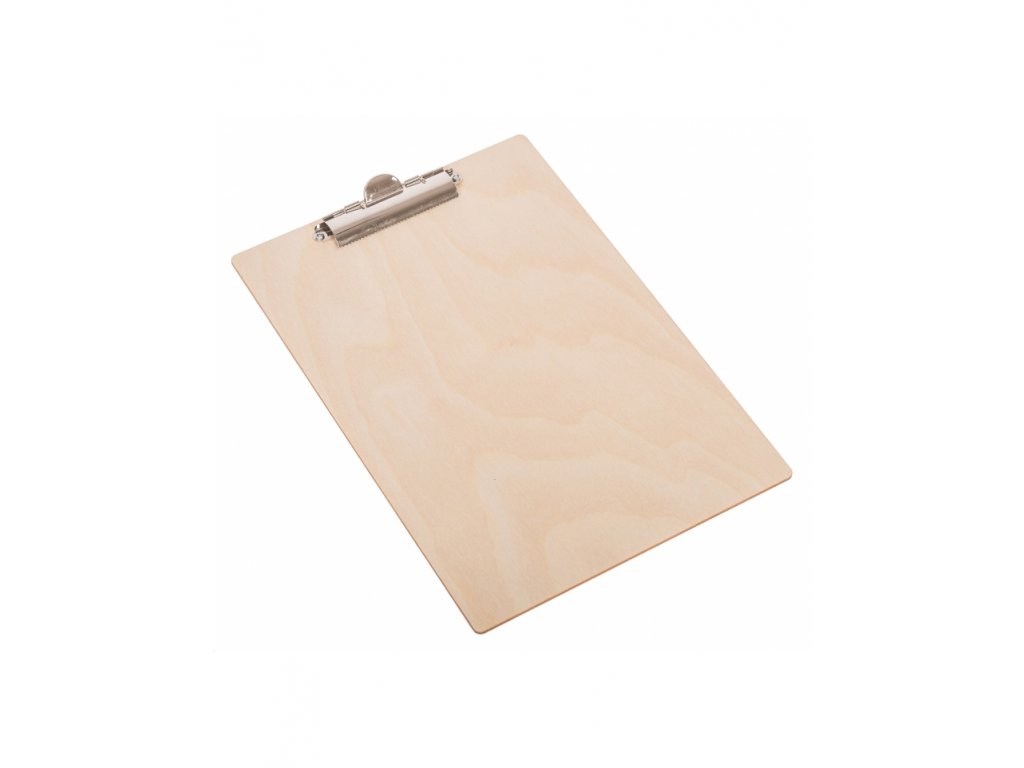 FK Dřevěná kancelářská deska s klipem - na A4 papíry 22x33