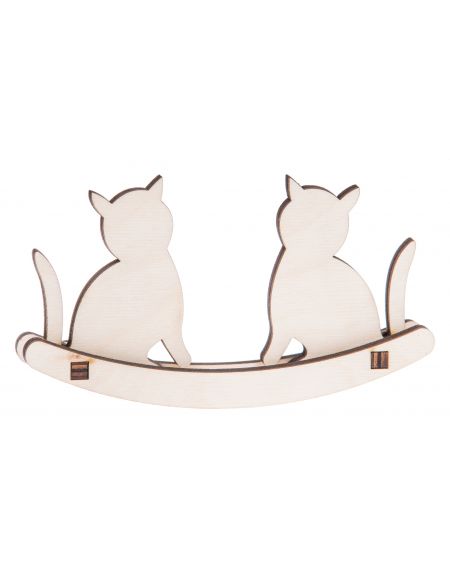 FK Dřevěná ozdoba (houpačka - kočky) - 13x8 cm