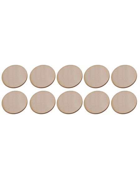 FK Dřevěná ozdoba (kolečko 10ks) - 1x1 cm