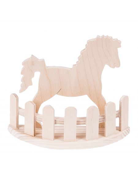 FK Dřevěná ozdoba (koník za plotem) - 11x10 cm