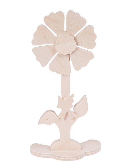 FK Dřevěná ozdoba (květina) - 15x6 cm