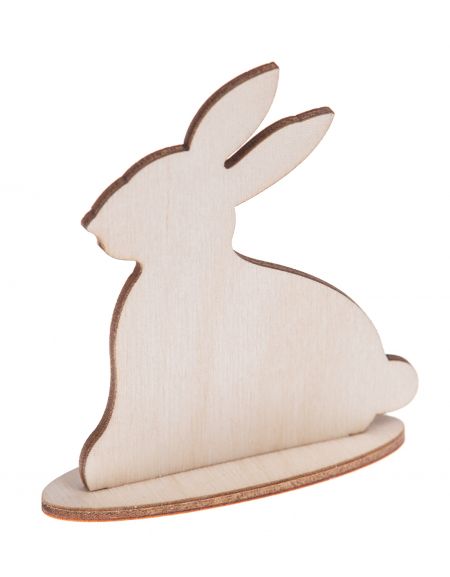 Levně FK Dřevěná ozdoba (králík) - 6x3 cm