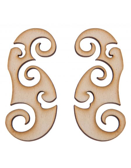 FK Dřevěná ozdoba (ornament 2ks) - 8x3 cm