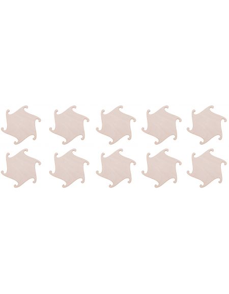 FK Dřevěná ozdoba (tabulka 10 ks) - 6x6 cm