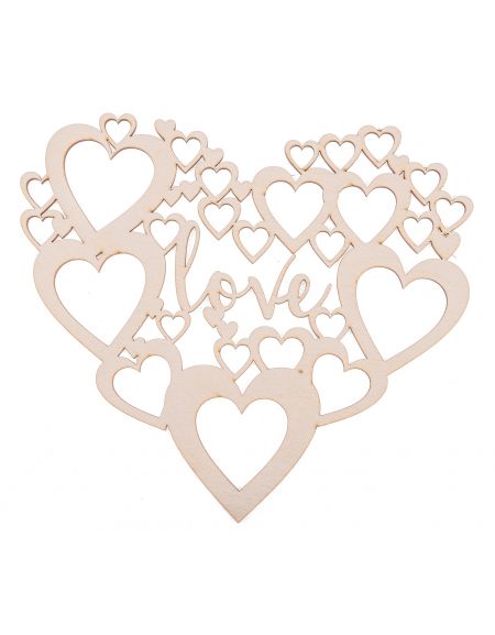 FK Dřevěná ozdoba (srdce) - 20x18 cm