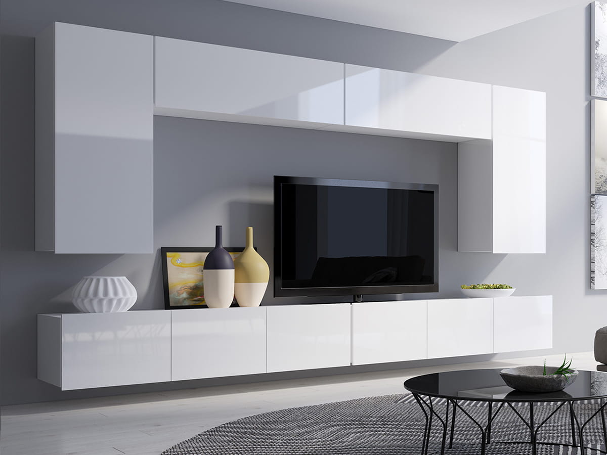 GAB Obývací stěna LORONA 13, Bílá 300 cm