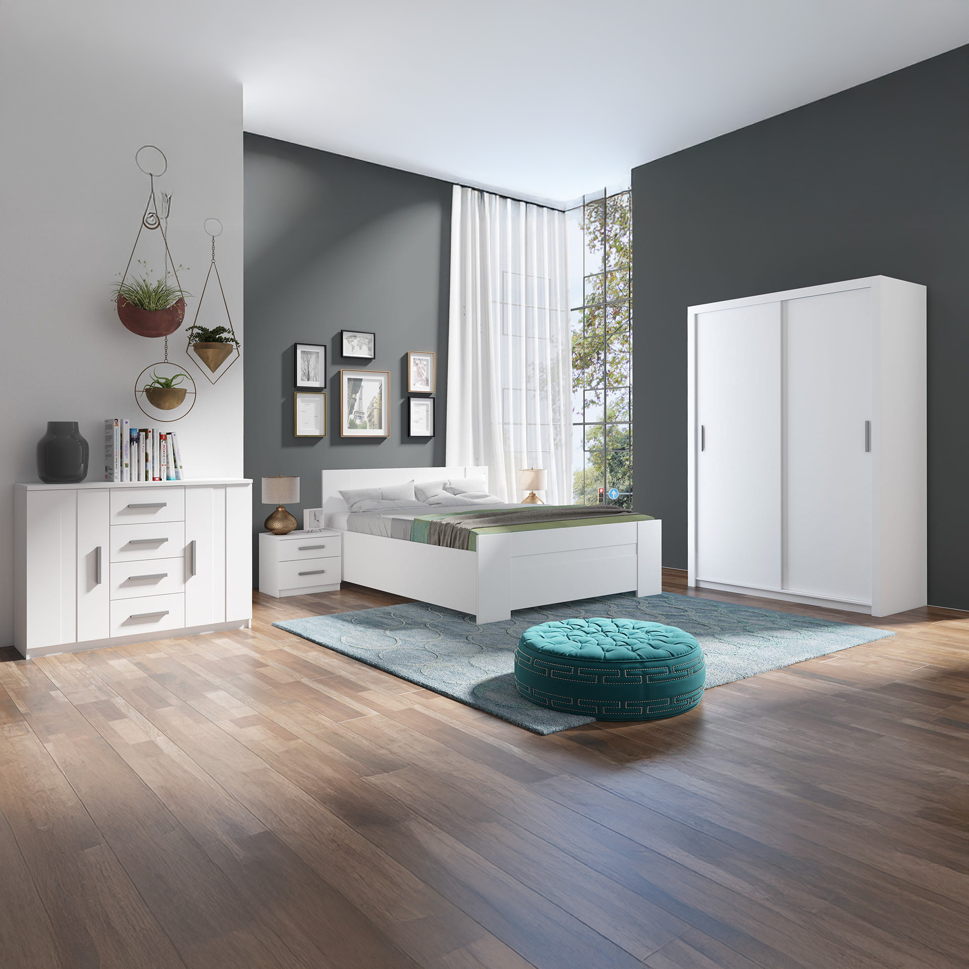 GAB Sestava nábytku - Bali 2 (Bílý)