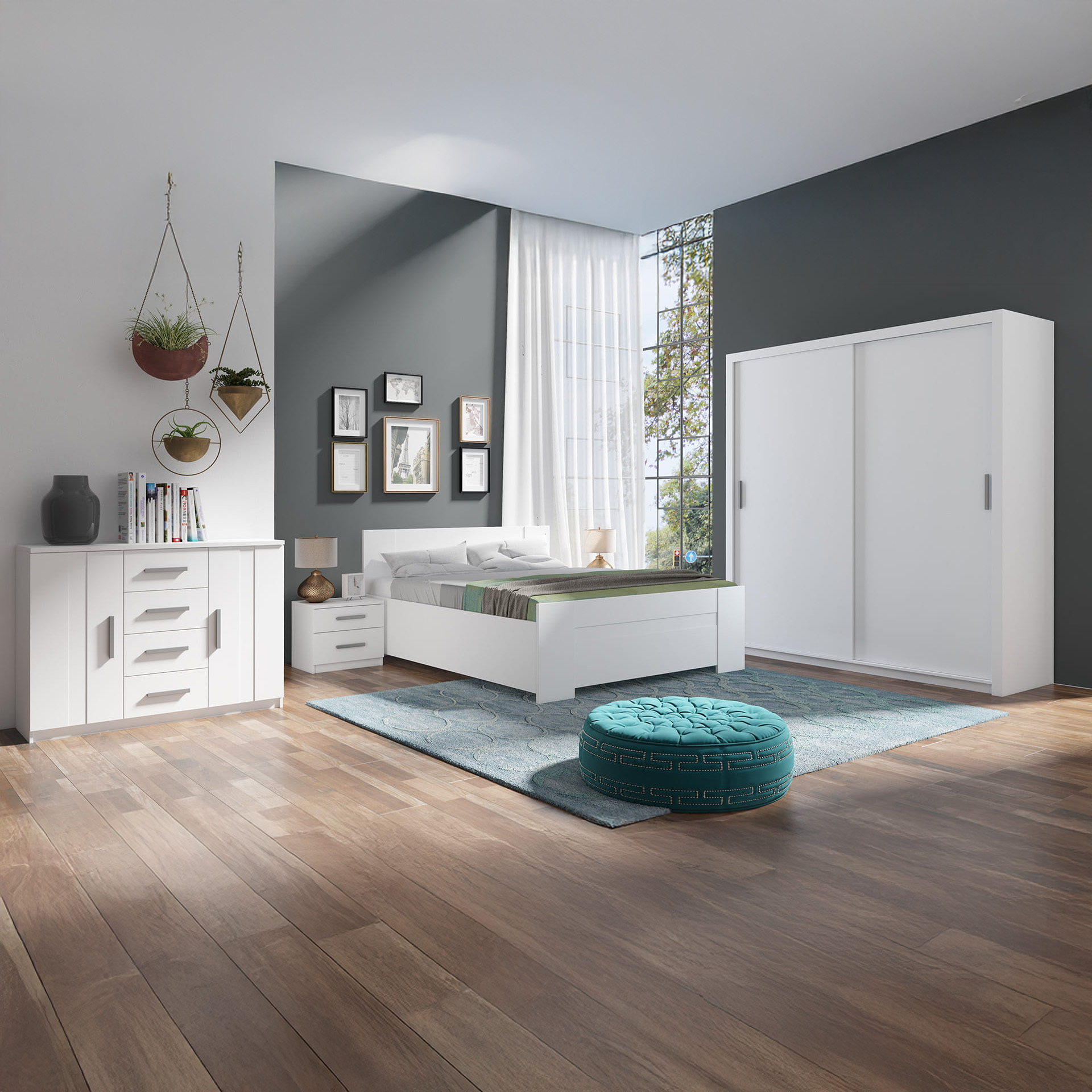 GAB Sestava nábytku - Bali 3 (Bílý)