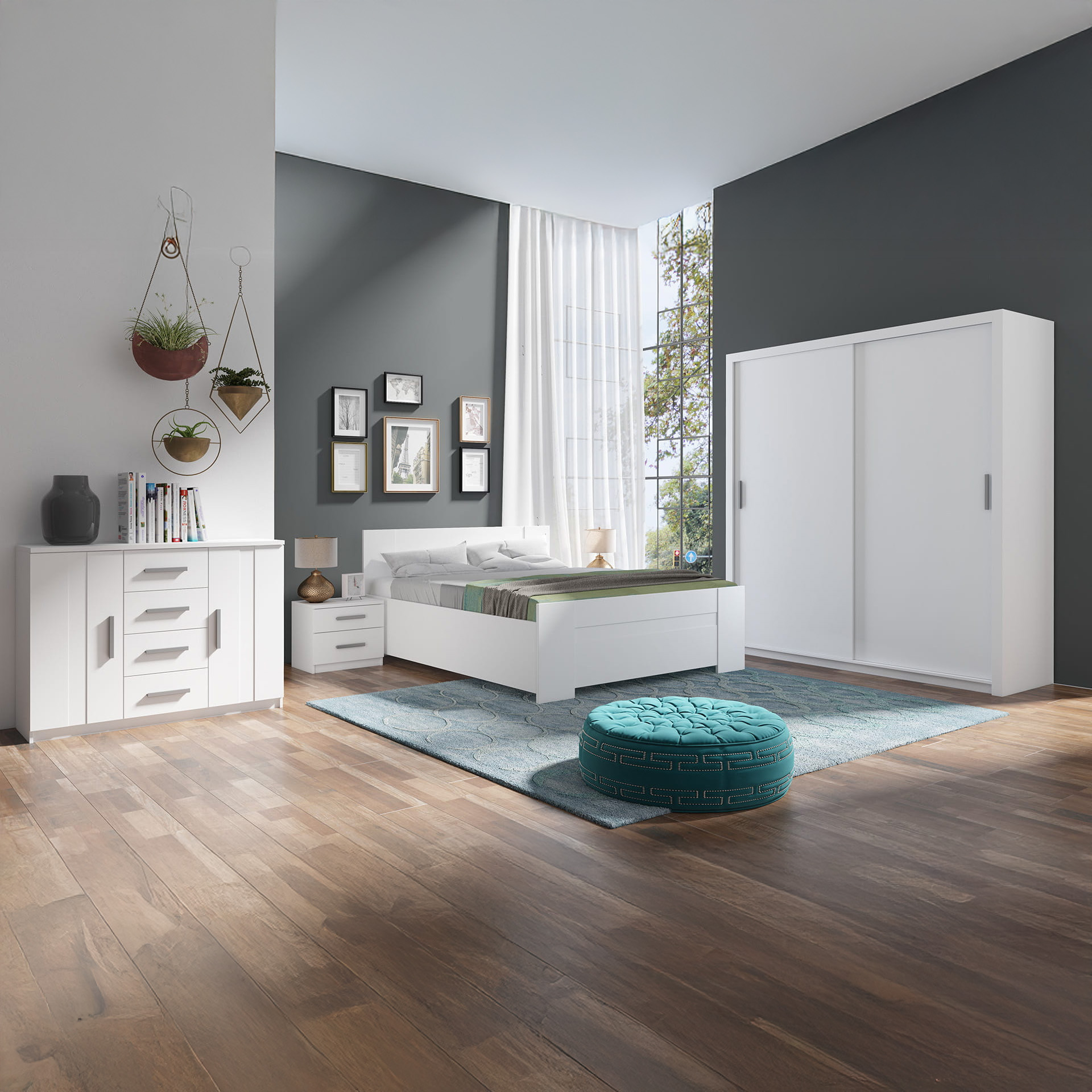 GAB Sestava nábytku - Bali 4 (Bílý)