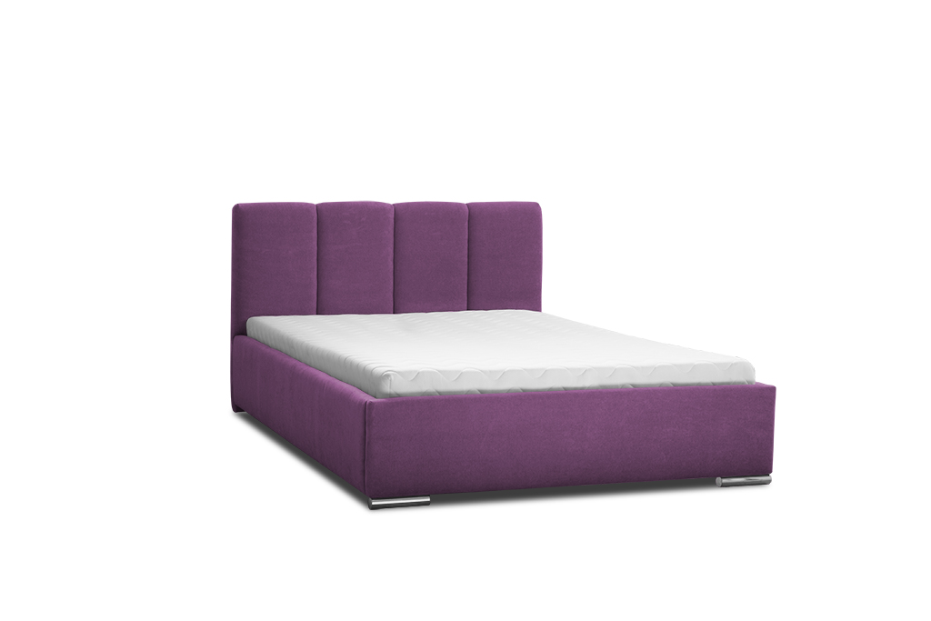 Eka Čalouněná postel Cassandra 140x200 cm Barva látky Trinity: (2331) Tmavá modrá, Úložný prostor: S kovovým rámem úložného prostoru