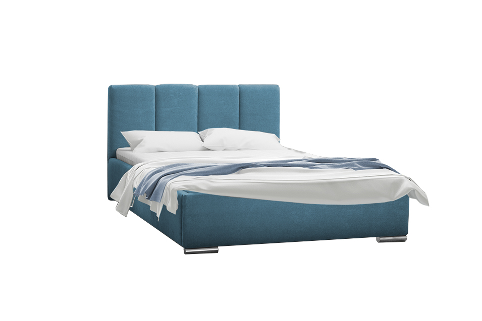 Eka Čalouněná postel Cassandra 160x200 cm Barva látky Trinity: (2313) Modrá, Úložný prostor: S dřevěným rámem úložného prostoru