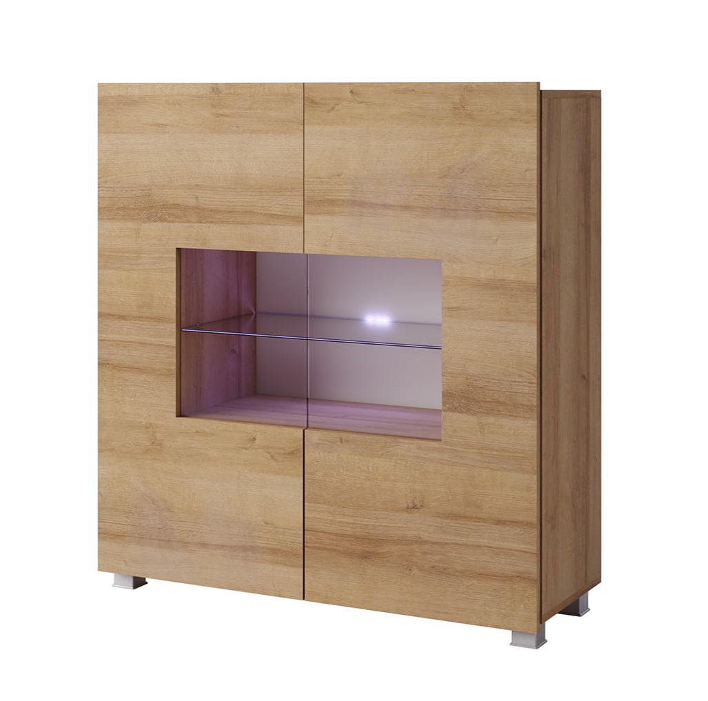 GAB Komoda LORONA K2D, Zlatý dub 100 cm