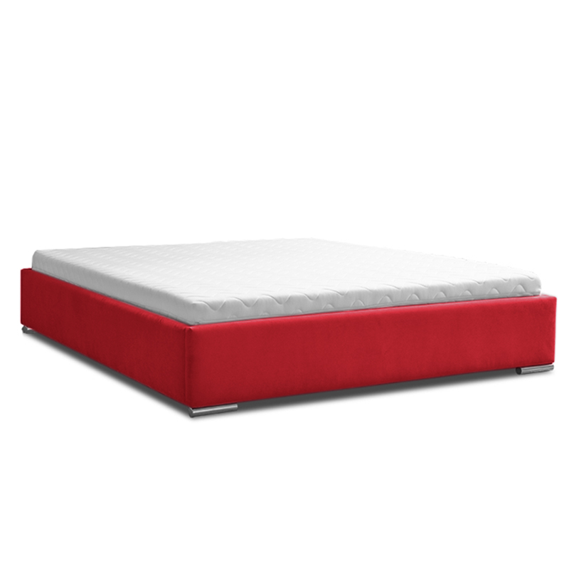 Levně Eka Čalouněná postel LANA 160 x 200 cm Barva látky Trinity: (2309) Červená, Úložný prostor: S dřevěným rámem úložného prostoru