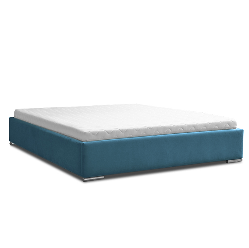 Levně Eka Čalouněná postel LANA 160 x 200 cm Barva látky Trinity: (2313) Modrá, Úložný prostor: S dřevěným rámem úložného prostoru