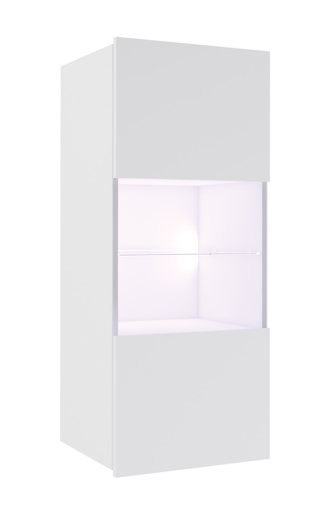 GAB Závěsná vitrína LORONA, Bílá 45 cm