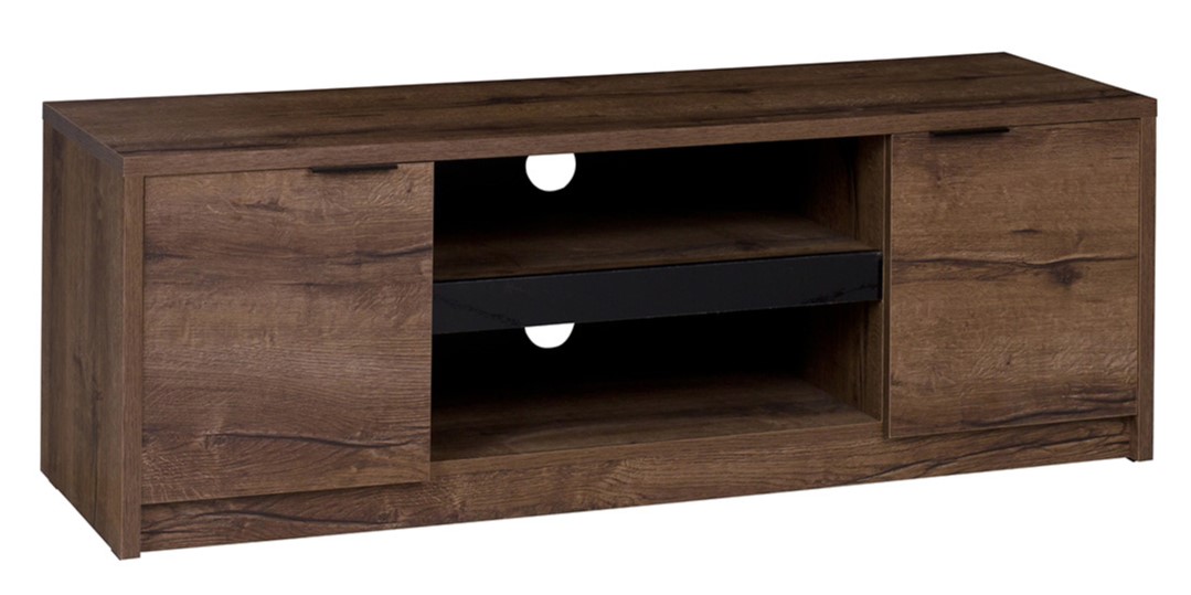 GAB Televizní skříňka Devon - Klášterní dub + černý lesk