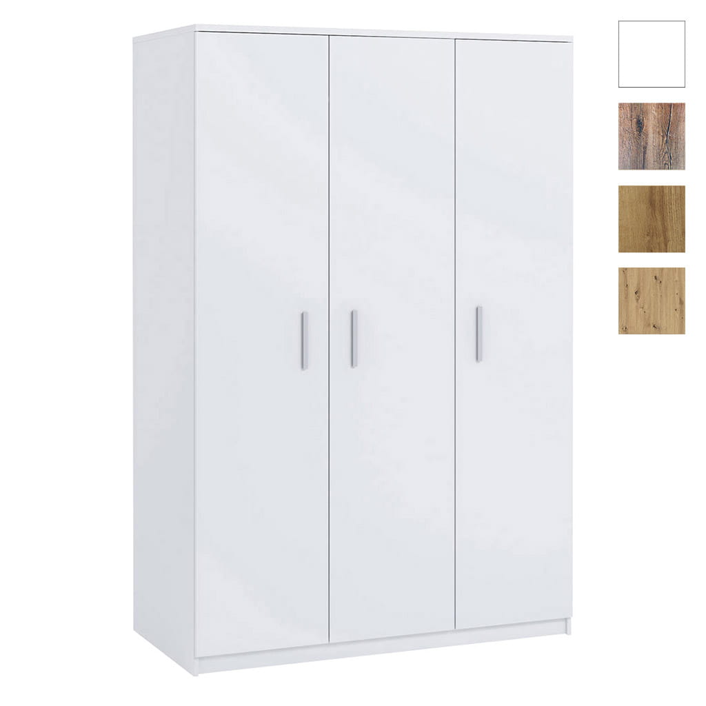 GAB Třídveřová skříň Bali - Bílý mat