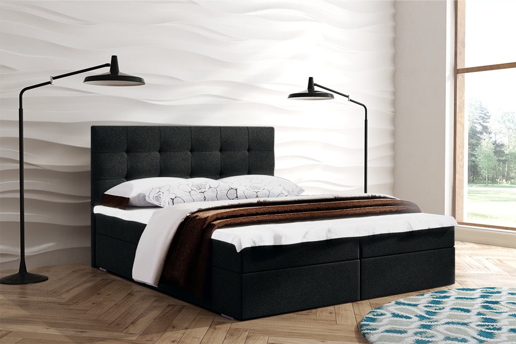 Eka Kontinentální čalouněná postel OSLO (90x200 cm) Barva látky Trinity: (2325) Okrová