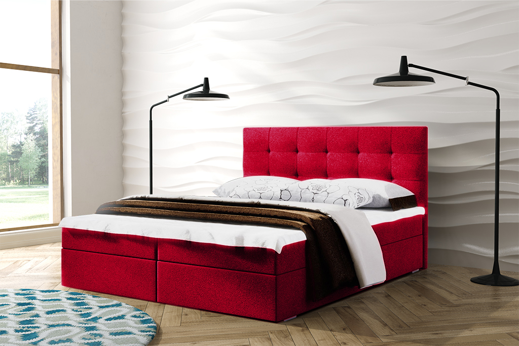 Eka Kontinentální čalouněná postel OSLO (90x200 cm) Barva látky Trinity: (2303) Světlá béžová